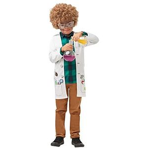 Rubie's 640785L Officieel gekke wetenschappersjas voor kinderen, kostuum, laboratoriumarts, uniform, maat L, 7-8 jaar, uniseks, meerkleurig, 7-8