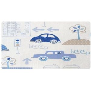 VAPOKF Piep Driving Cars Keukenmat, antislip wasbaar vloertapijt, absorberende keukenmatten loper tapijten voor keuken, hal, wasruimte