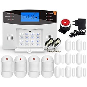 Huisbeveiligingssysteem Tuya Smart Home Alarmsysteem GSM Beveiliging Inbraakalarm 433MHz Draadloze Deur Raam Rookmelder Solar Sirene Kit Verbeter uw bescherming (Color : E, Size : Russian)
