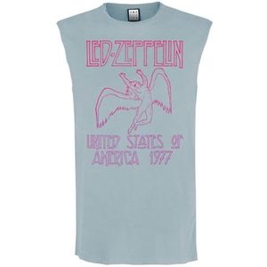 Amplified Unisex Volwassen 77 Gradient Led Zeppelin Mouwloze Tanktop, Vreemd Blauw, M