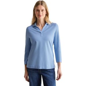 Cecil Piquée poloshirt voor dames, Fresh Light Blue, XL