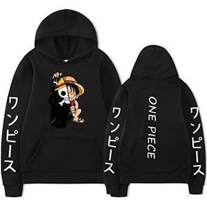 Anime kleding One Piece Zoro Luffy Hoodies Heren Hoodie Pair Style Top Streetwear Warm Pullover Anime Merch Cosplay (Color : 1, Size : L)