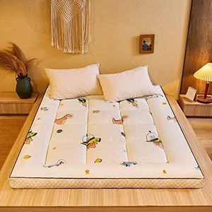 ZYDZ Futon matras, super Japanse vloermatras, 10 cm opvouwbare dikke tatami vloermat draagbaar, campingmatras slaapmat vloer lounge bank bed, matrassen futon, 90 x 200 cm