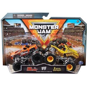 Monster Jam Set van 2 gegoten vrachtwagens op schaal 1:64 2024 - Serie 27 Bad Company vs Earth Shaker