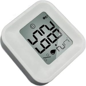 Mini LCD Digitale Thermometer Hygrometer Indoor Kamertemperatuur Vochtigheidsmeter Sensormeter Weerstation -50~70 ℃ Nauwkeurige Monitor(White)