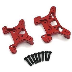 For Wltoys 124008 124010 144016 144018 RC afstandsbediening auto metalen onderdelen for en achter shock beugels(Red)