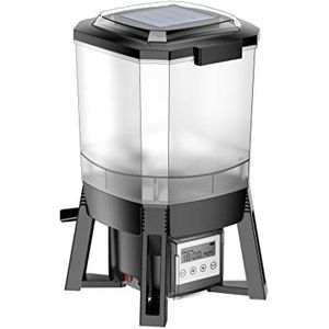 BluGarda BluFeeder - Voederautomaat Vissen Vijver, met Batterij op Zonne-Energie, voor Vakantie, Automatische Timer, Koi, Goudvissen, Dieet Vissen, Buiten, Weerbestendig, Fish Feeder - 6L Capaciteit