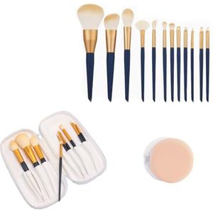 Lizihengpi 12 stuks make-up borstels set bevatten blush concealer oogschaduw foundation eyeliner poeder borstel hebben make-up zakken