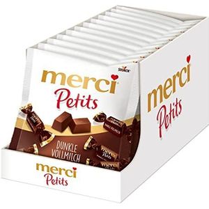 merci Petits Donkere volle melk – 12 x 125 g – kleine bonbons van edel-melkchocolade