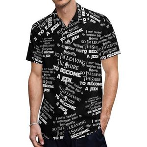 I Never Got My Acceptance Letter Heren Shirts met korte mouwen Casual Button-down Tops T-shirts Hawaiiaanse strand Tees XS