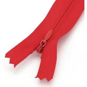 5 stuks 18cm-60cm nylon spiraalritsen voor op maat naaien jurk kussen rok broek kleding ambachten onzichtbare ritsen bulkreparatieset-rood-60cm