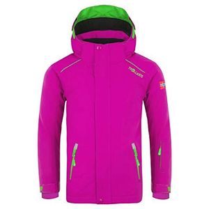Trollkids Holmenkollen Pro waterdichte winterjas voor kinderen, ski-jack, roze/groen., 140 cm
