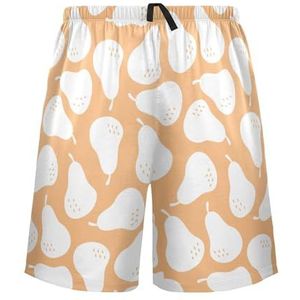 LI ZHI XIN Herenpyjamabroek, korte pyjamabroek, zomer casual shorts, elastische tailleband met trekkoord, rechte losse pasvorm met 2 zakken, S-XXL fruit cartoonpatroon, Meerkleurig, S