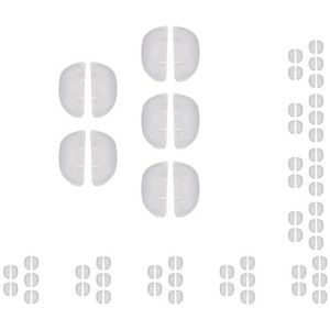 10 Set van 10x Kinderen Brillen Neus Pads Comfortabel voor Zonnebril Bril Wit, 1,5 x 0,7 cm