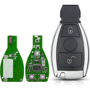 Afstandsbediening sleutelkaart autosleutel toetsen behuizing voor BGA-stijl 2-knop remote key 433MHz voor Mercedes-Benz A/B/S/E klasse W203/W204/W205/W210/W211/W212/W221/W222