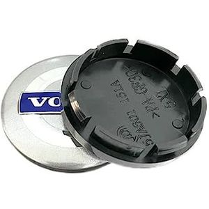 4 Stuks Auto Naafdoppen voor Volvo V40 C40 S40 S60 C30 V60 XC60 XC90 V70 C70 56mm, Waterdicht Anti-Roest Roestvast Wielnaafafdekkingen Vervangende Wielnaafvelgen Auto Decoratie Accessoires,B