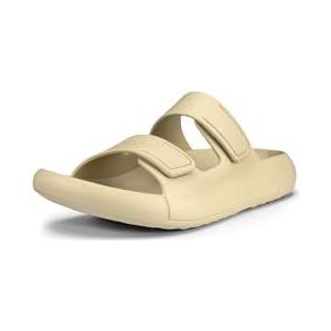 ECCO Cozmo Two Band Eva Slide sandaal voor unisex, Zand, 10/10.5 UK Men/ 12/13 UK Women