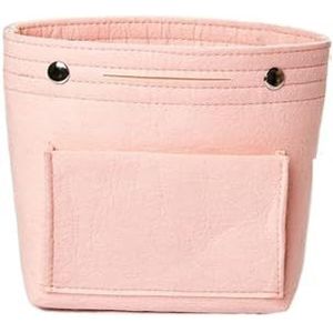 Zakorganizer voor handtassen cosmetische hoesjes waszakje briefpapier etui voor vrouwen innerlijke portemonnee vilt insert tas cosmetische tas make-up tassen, roze
