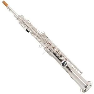 voor Beginner Saxofoon Bb Treble Saxofoon Messing Verzilverd B Platte Sopraan Sax Muziekinstrument Met Koffer