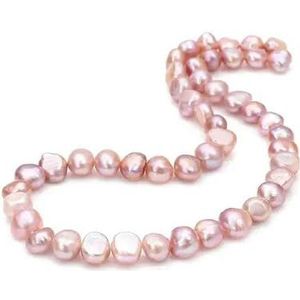 Fijne 100% natuurlijke zoetwaterparel kralen roze witte onregelmatige rijstkralen voor sieraden maken DIY armband ketting oorbellen-paars-7-8 mm 50 stuks