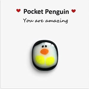 Liujunh Een kleine zak pinguïn knuffel, mini glas pinguïn knuffels zakgeschenken, speciale pinguïn zakornament