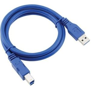 ALcorY USB 3.0-printdatakabel, 1 m, high-speed kabel, AB-standaard 3.0, 9-aderige puur koperen band gevlochten