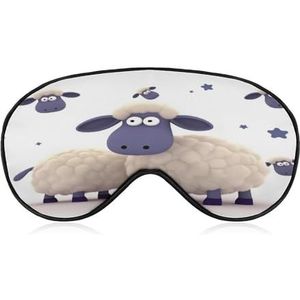 Schapen slaapmasker, oogmaskers voor slaap, slaapmasker, slaapmaskers voor vrouwen en mannen, slaapmasker, verduisterend, verstelbaar slaapmasker, reisoogmasker, zijslaper oogmasker