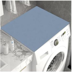 Wasmachine-onderlegger for op het aanrecht, koelkaststofdoek, drogerbeschermer, kiezelaarde, absorberend afveegbaar, for wasmachine en droger thuis(Blue,50x50cm)