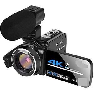 Videocamera, Nachtzicht 4K-videocamera for buitenopnamen digitale camcorder Streaming Vlog-recorder(64G SD Card,NA-U600-LT)