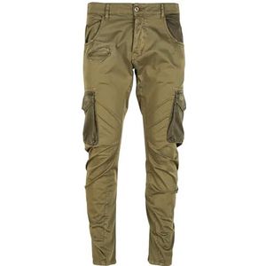 Le Temps des Cerises Cargobroek Obreck met zakken in contrasterende kleur kaki, Khaki (stad), 29W