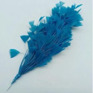 1 stuks kalkoen Indiase veren hoofdtooi bloem diy creatieve vrijetijdsbesteding carnaval accessoires bruiloft middelpunt decoratie handwerk-meerblauwe veren