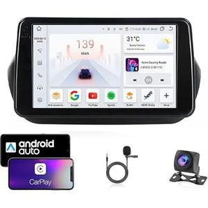 Android 13 Dubbel Din Auto Stereo Touchscreen Auto Stereo Voor Fiat Fiorino Qubo 2008-2017 Met Bluetooth GPS Navigatie WiFi FM Radio USB/SWC/Plug en Play Ondersteuning Carplay&Android Auto(8 Core 4G+W