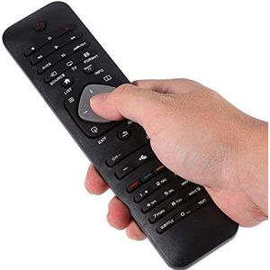 Vervangende afstandsbediening voor Philips LED LCD Smart TV, universele afstandsbediening voor TV-afstandsbediening met bereik van 8 m - zwart