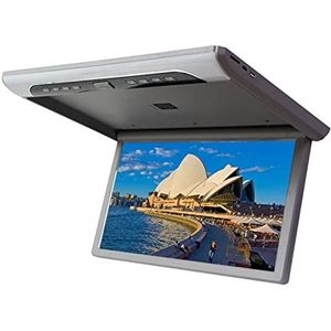 Draagbare dvd-speler voor videospelers op hoofdsteunen in auto's HD 1920*1080 P 19 Inch Auto Dak Mount Monitor Auto Video Player Plafond Monitor Flip Down Dak met USB/TF/HDMI/Fm-zender met HD-roterend