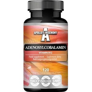 Adenosylcobalamine 120 tabletten - Optimaal biologisch beschikbare vitamine B12 voor een verbeterde energiestofwisseling - 480 porties - Dieetsupplement van Apollo's Hegemony