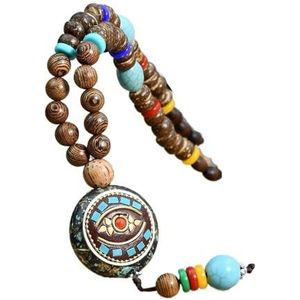 Nepalese etnische stijl trui ketting accessoires hanger handgemaakte houten kralen boeddhistische lange ketting (Color : N2607)