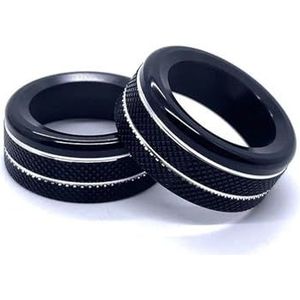 Airconditioning schakelaars Radio Volume Knop Decoratiering Voor Macan Voor Panamera 718 911(Zwart)