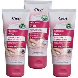 Cien Voetcrème Urea 10% bij extreem droge en gebarsten voeten, 4-pack (4 x 100 ml)