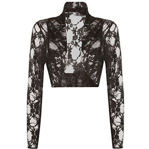 VROUWEN CROPPED LANGE MOUW KANT BOLERO SHRUG DAMES OPEN CARDIGAN TOP 8-26