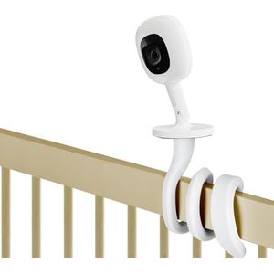 iTODOS Babyfoonhouder voor Arlo Motorola-babyfoon en de meeste universele monitoren, camera, veelzijdige draaimontage zonder gereedschap of wandschade - wit