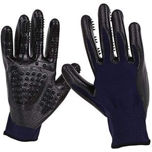 YABAISHI Five Fingers Bath Gloves Hond en Kat Supplies Carding Verwijder Hair Comb Pet Products Massage Hair Handschoenen (Color : Blue)
