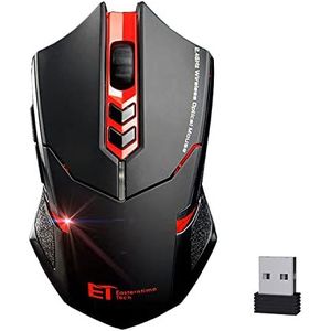 UrChoiceLtd® 2017 EN TECH X-08 2.4GHz 8D 2000DPI RODE Draadloze 7 Knoppen USB Optische Gaming Muis Voor Mac Laptop PC Desktop (Rood)