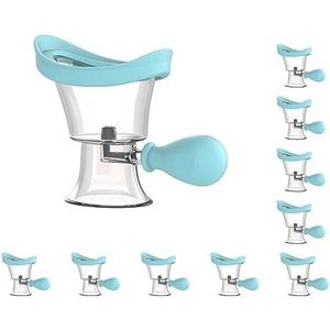 10 Set Siliconen Eye Wash Cups Ogen Cleaner Ogen Reiniging Schoon Vermoeide Ogen Blauw, 8,2x6,6x4,8 cm