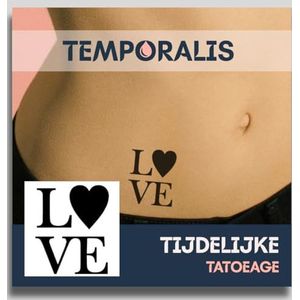 Schrijf tattoo – Temporalis® | Tijdelijke tatoeages voor vrouwen & mannen – Nep tattoo vegan & waterbestendig – EU-cosmetica – Blijft 1-2 weken [ Tatoeage Love ♡ ]