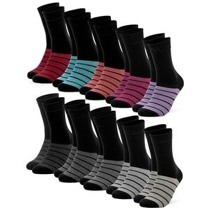 Occulto - Laura - Gekleurde Sokken - Mix van 10 - Dames