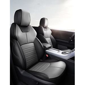 Stoelhoezen Beschermhoezen Auto Koeienhuid Bekleding Custom Voor Jeep Voor Grand Cherokee Voor Commander Voor Wrangler Jk Voor Renegade Voor Cherokee Voor Patriot Voor Compass(Black grey,One Size)