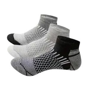 YIJIANUO 6 paar korte sportsokken voor heren, vochtafvoerend, ademend, alle seizoenen atletische sokken, 6 paar rood, EU39-45