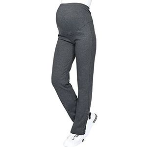 MijaCulture Zwangerschapsbroek/yogabroek met extra buikpaneel/zwangerschapsmode 3010, donkergrijs, XXL