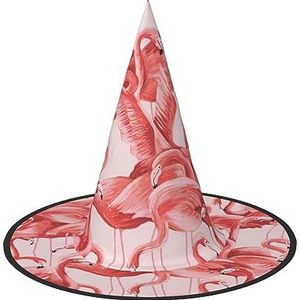 DEXNEL Halloween Hoed - Cosplay Hoed met Halloween Party Decroation Dress Up Party Supplies voor Volwassen Flamingo