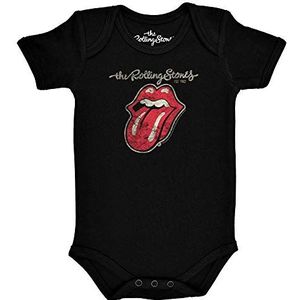 The Rolling Stones - Classic Tongue Body - Zwart - Rompertje